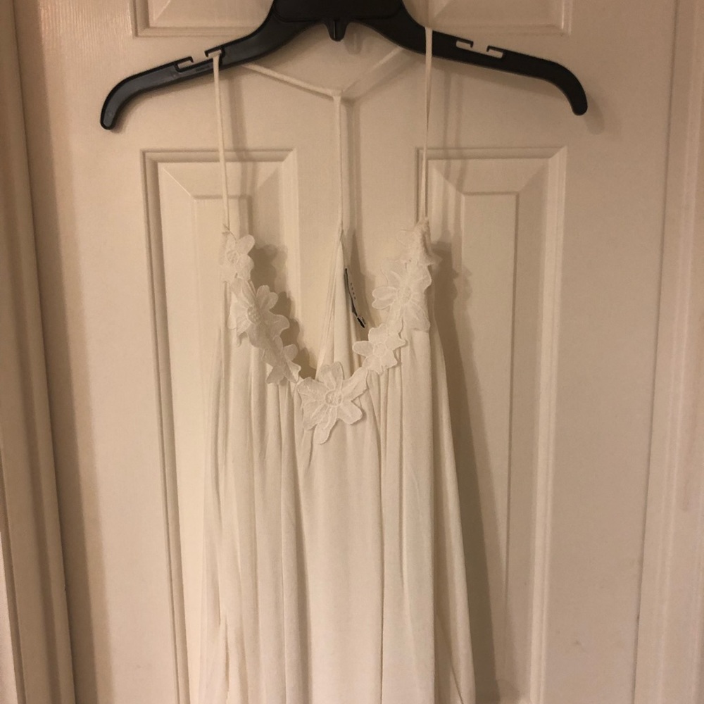 Lush White Pocket Dress